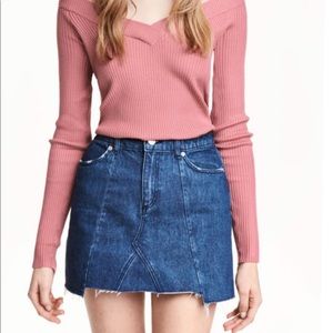 H&M Short Denim Skirt Us 10